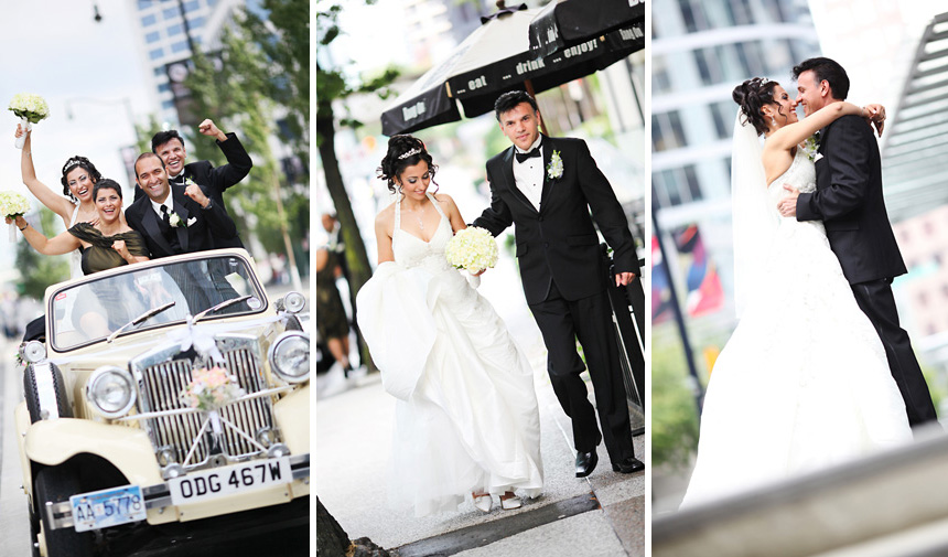 Couple celebrates their grouse mountain wedding with a photo shoot in Downtown Vancouver